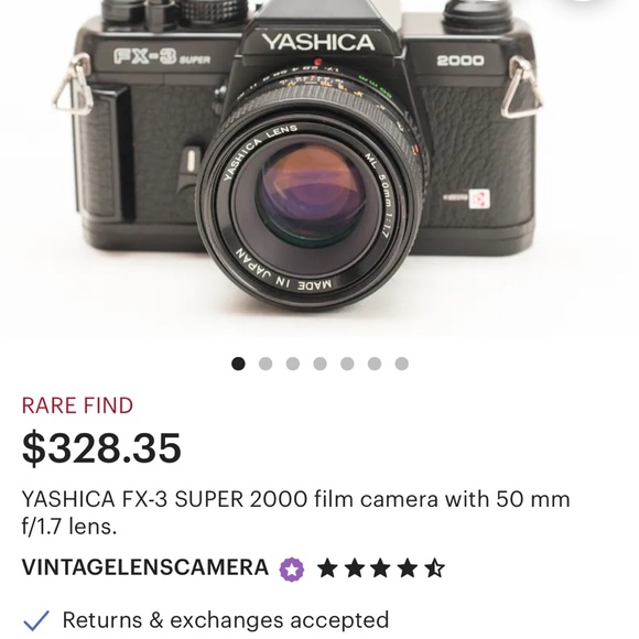 Vintage Yashica FX-3 Super 2000  35 mm camera with 25-70 lens. - Picture 8 of 8